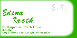 edina kreth business card